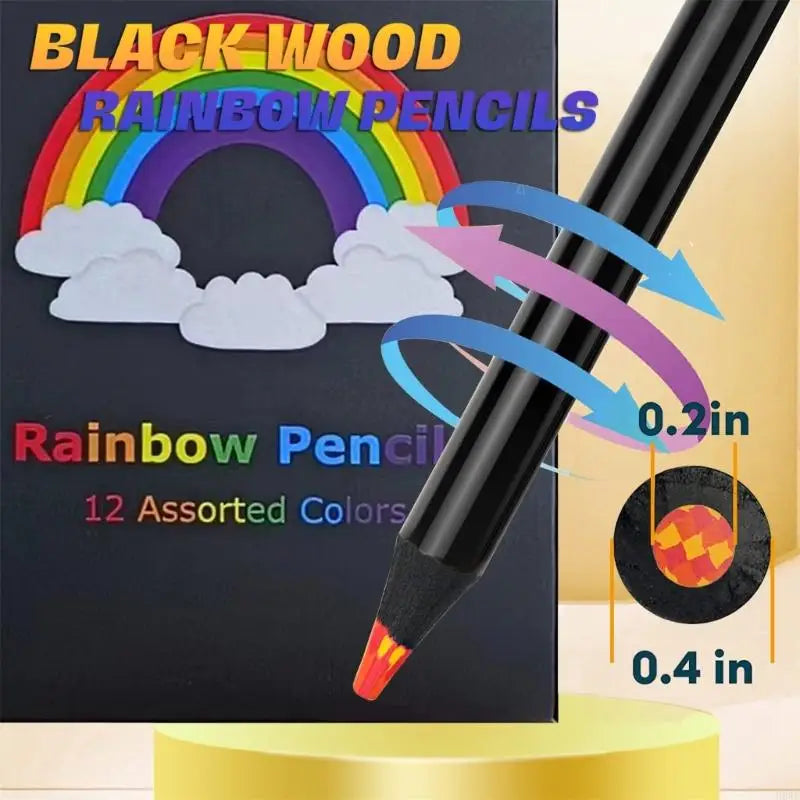 Rainbow Colored Pencils Set of 12 – Art Drawing & Sketching