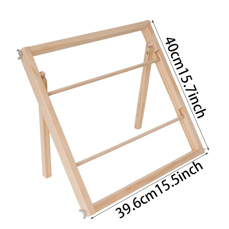 Bamboo Ribbon Storage Display Rack – Yarn & Spool Organizer