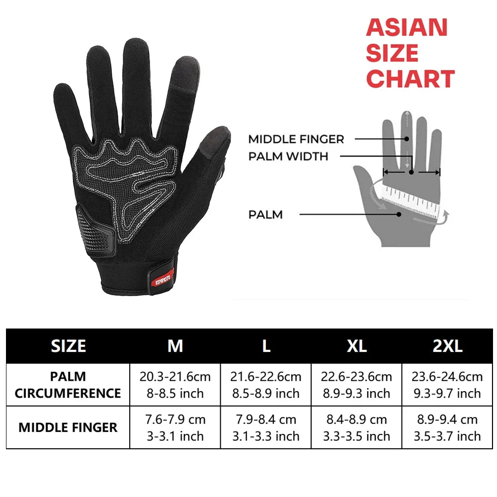 KEMITOUR Summer Motorcycle Gloves Touch Screen MTB Unisex