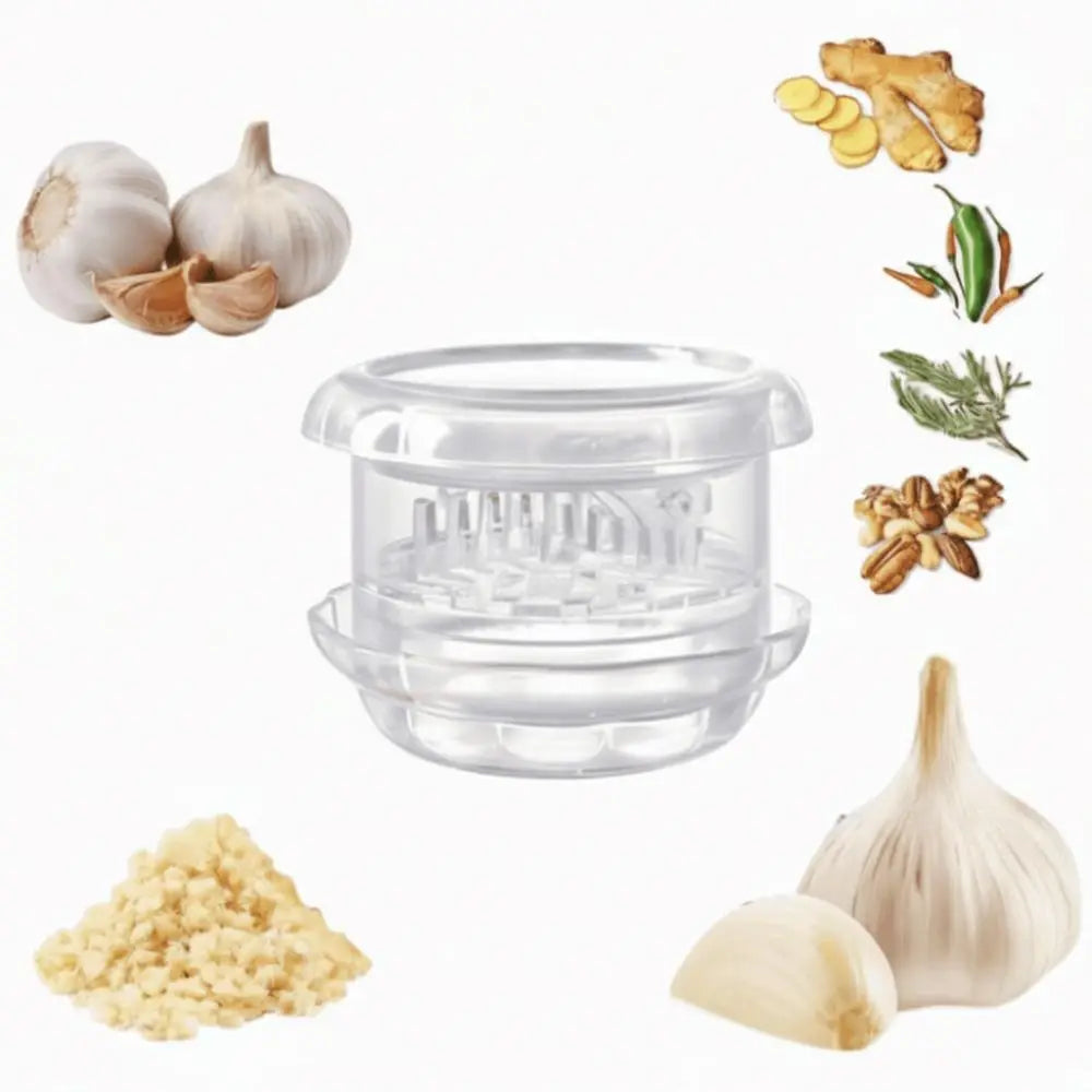 Transparent Garlic Press & Ginger Grater – Manual Kitchen Tool