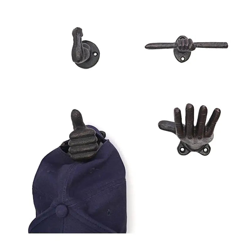 Vintage Iron Hat Hook – Decorative Wall Hanger for Home
