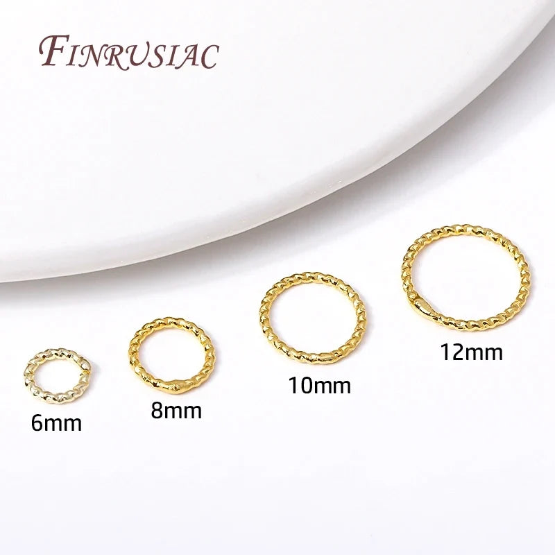 Gold Plated Round Twist Closed Ring Connectors 6–12mm | DIY