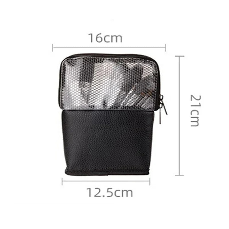 Foldable Stand-Up Makeup Brush Holder & Cosmetic Bag