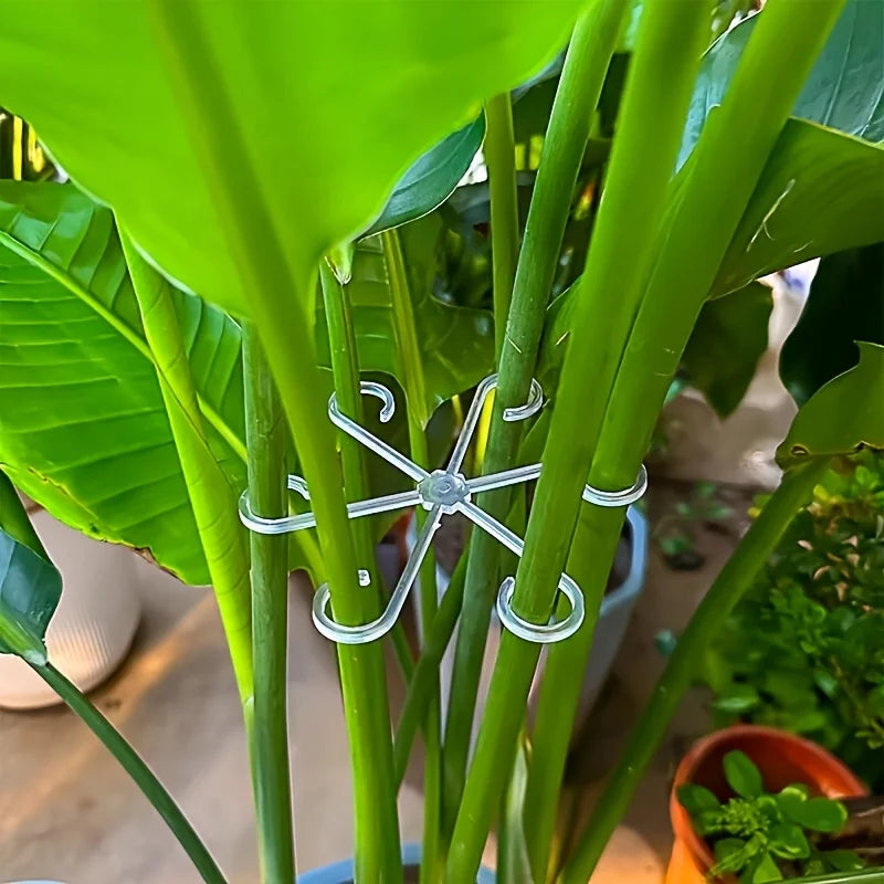 4-Piece Plant Stem Support Clips – Bamboo & Branch Fixator