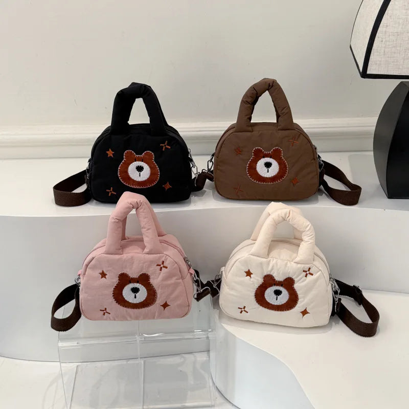 Korean Cute Bear Cartoon Crossbody Bag for Girls | K-Style