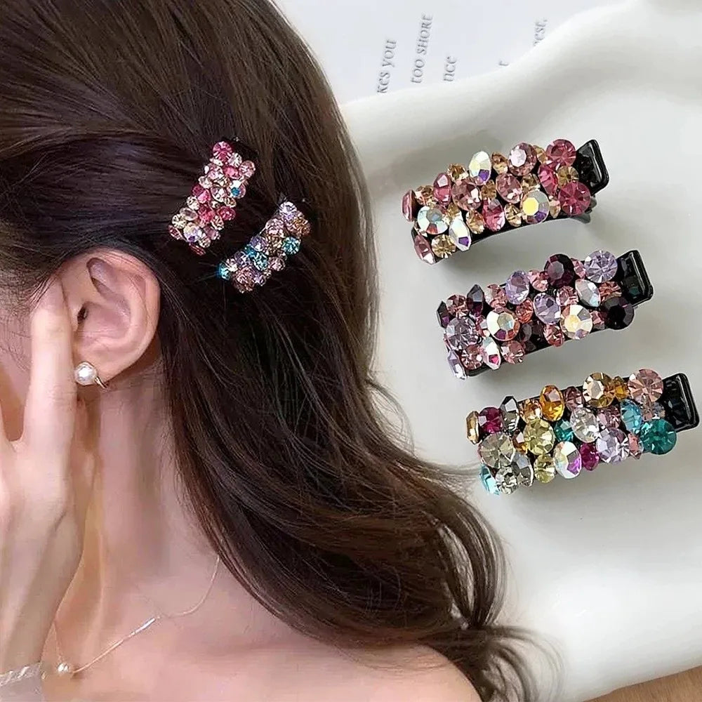 Rhinestone Crystal Duckbill Hair Clip – Sparkling Acetate Hairpin