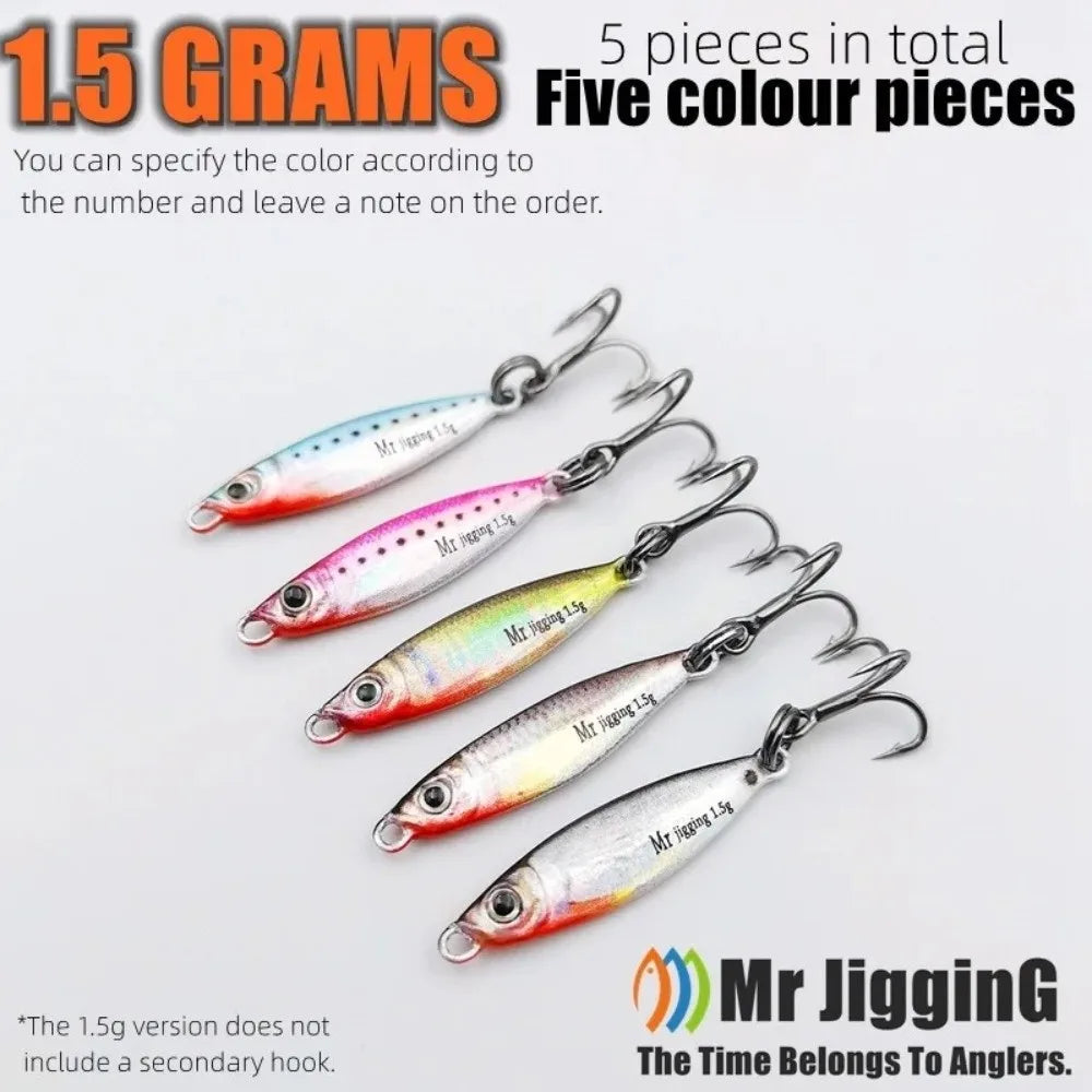 Micro Metal Jig Spoon Lure 1.5g 3g 5g – 3D Cast Fishing Bait