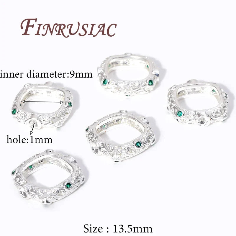 18K Gold Plated Zircon Square Bead Separators | DIY Jewelry