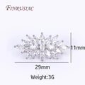 18K Gold Plated Zircon Flower Pearl Clasp | DIY Necklace Findings