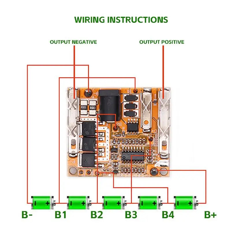 3S 50A 21V Lithium BMS Board MT5S for Power Tools & E-Bikes