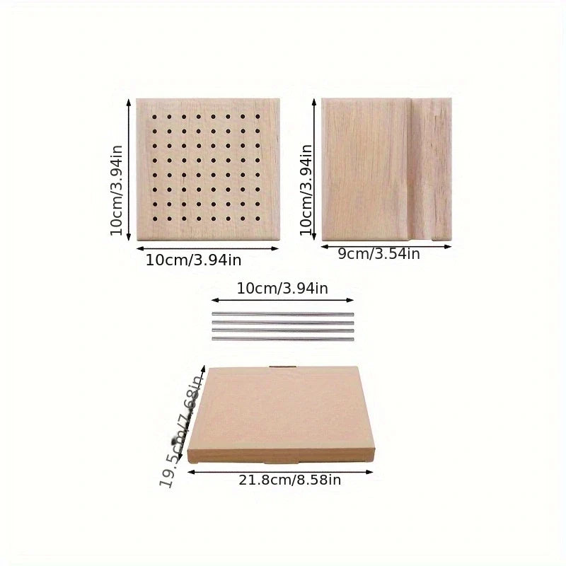 Wooden Crochet Knitting Board – DIY Wool Shaping Block Pad