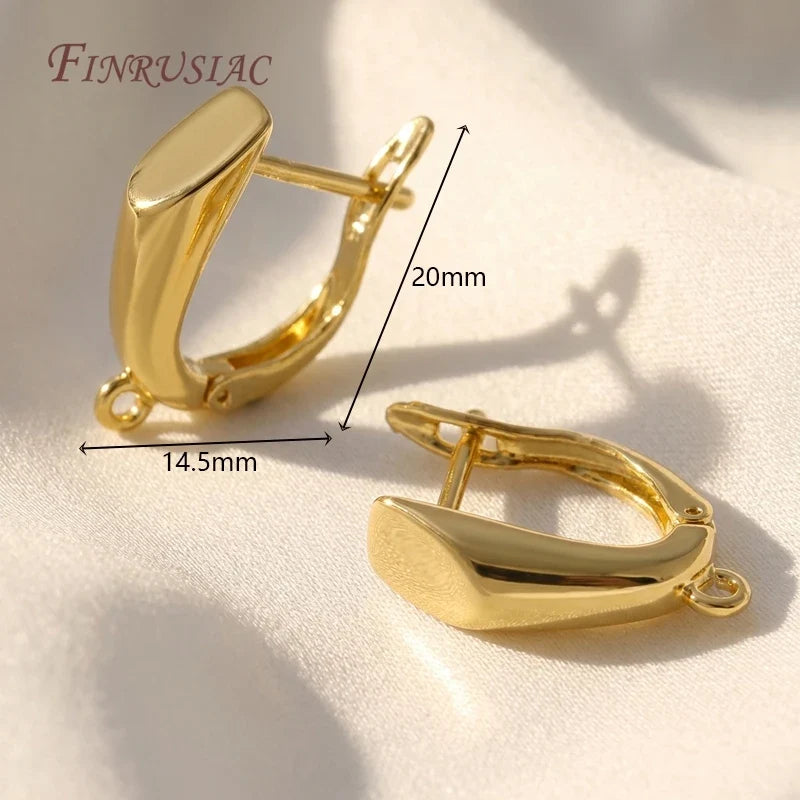 Floral Leverback Earring Hooks 18K Gold Silver Plated DIY Findings