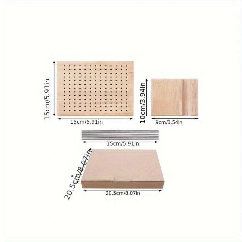 Wooden Crochet Knitting Board – DIY Wool Shaping Block Pad