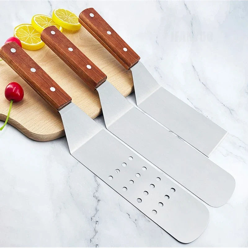3-Piece Stainless Steel Spatula Set – BBQ, Grill & Kitchen