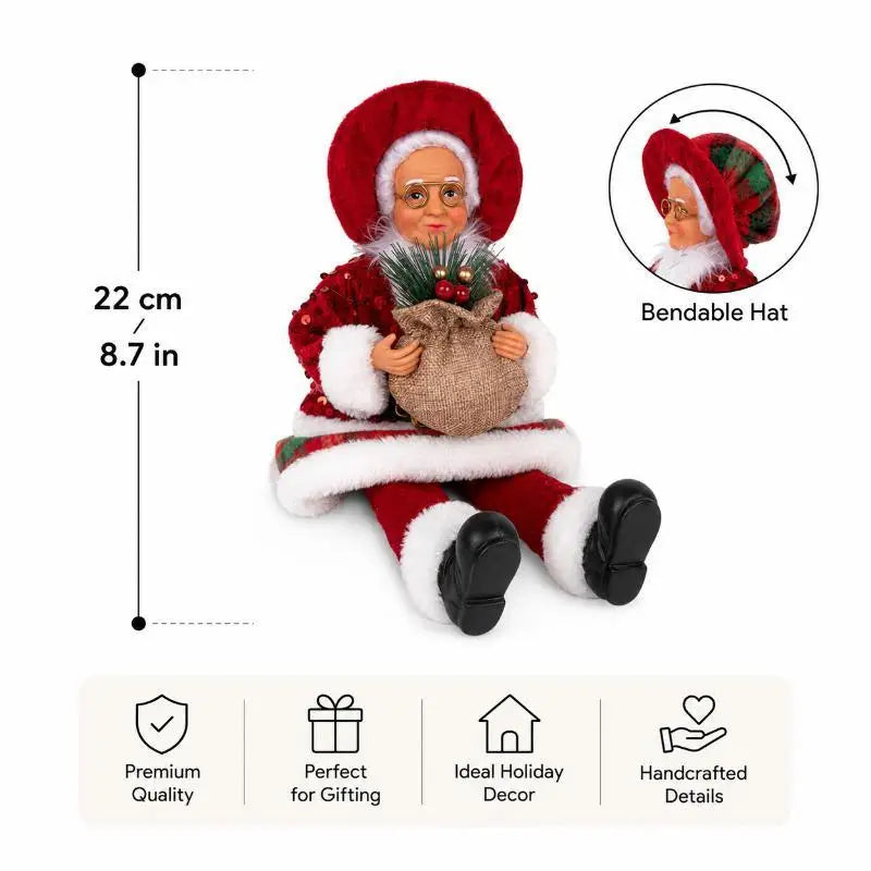 Santa Claus Standing Figurine – Handcrafted Christmas Decor