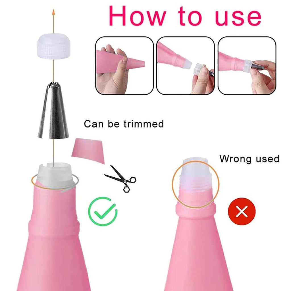 21-Piece Piping Bags & Tips Set – Cake Decorating Kit