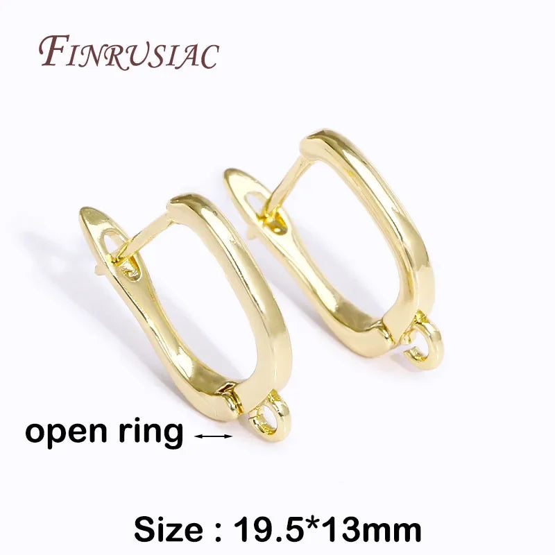 18K Gold Plated Zircon Earring Hooks – DIY Copper Earwires