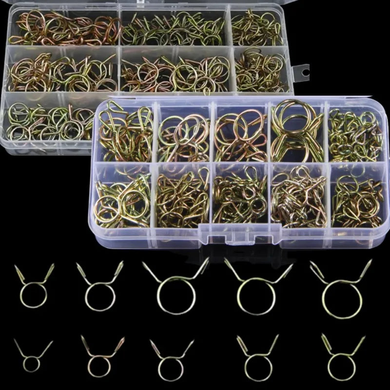 250/126PCS Spring Hose Clips 5–14mm Fuel Pipe Clamps Motorcycle