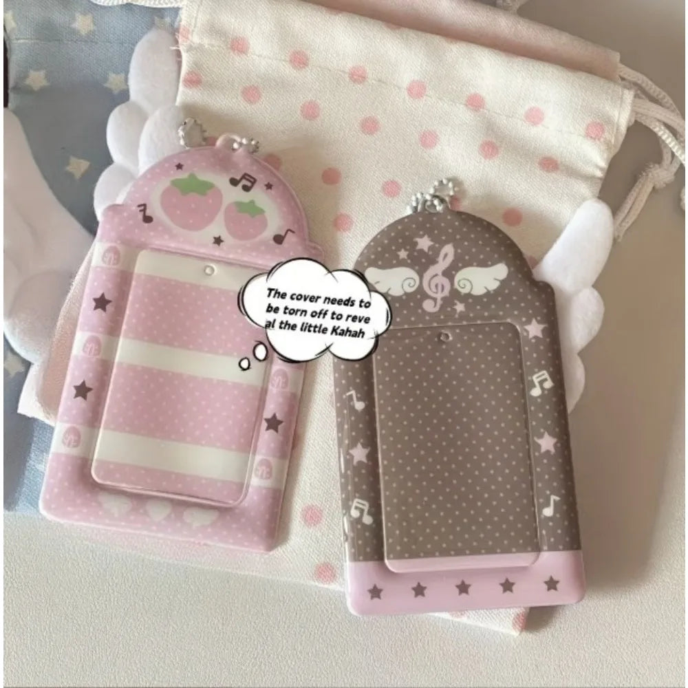 Strawberry Kpop Photocard Holder 3 Inch PVC Sleeve Case