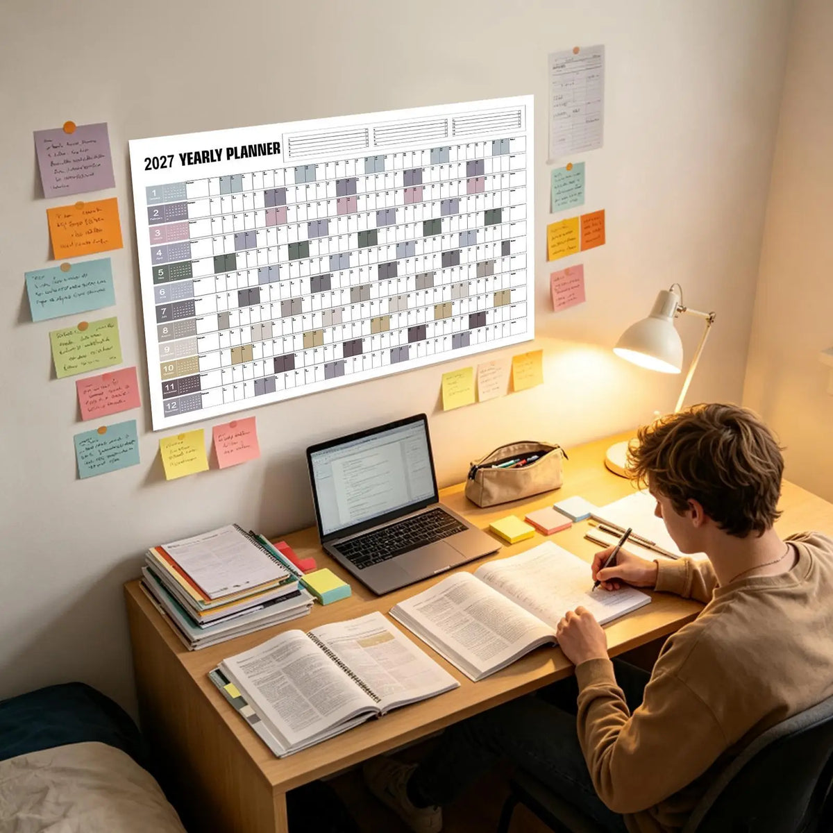 2027 Wall Calendar 12-Month Double-Sided Annual Planner
