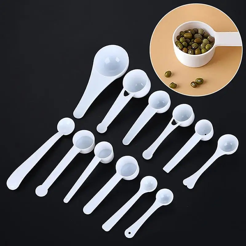 10-Piece Food-Grade Plastic Measuring Spoon Set | Kitchen Scoops