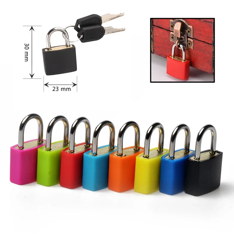Mini Steel Keyed Padlock – Travel Luggage & Diary Lock + 2 Keys
