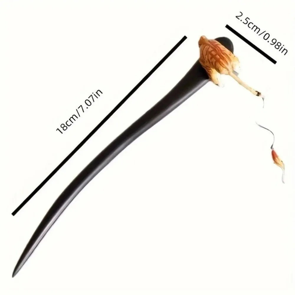Retro Wooden Hair Stick Tassel Sandalwood Hanfu Accessory