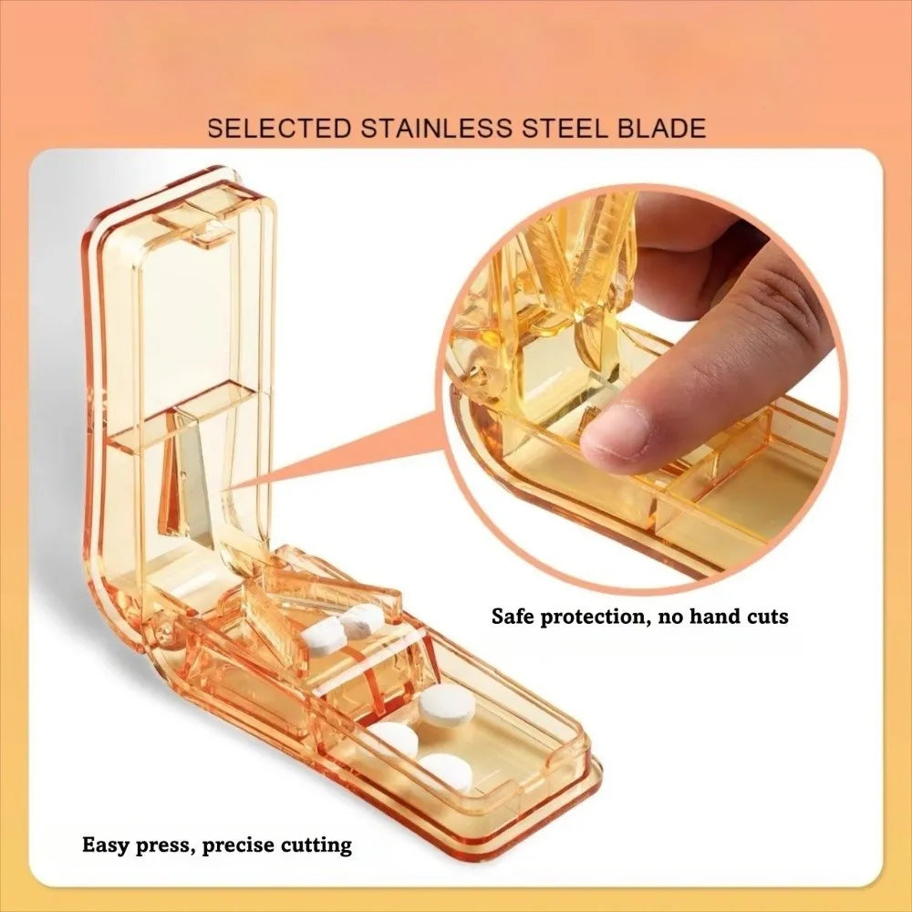 Portable 2-in-1 Pill Cutter & Medicine Storage Box