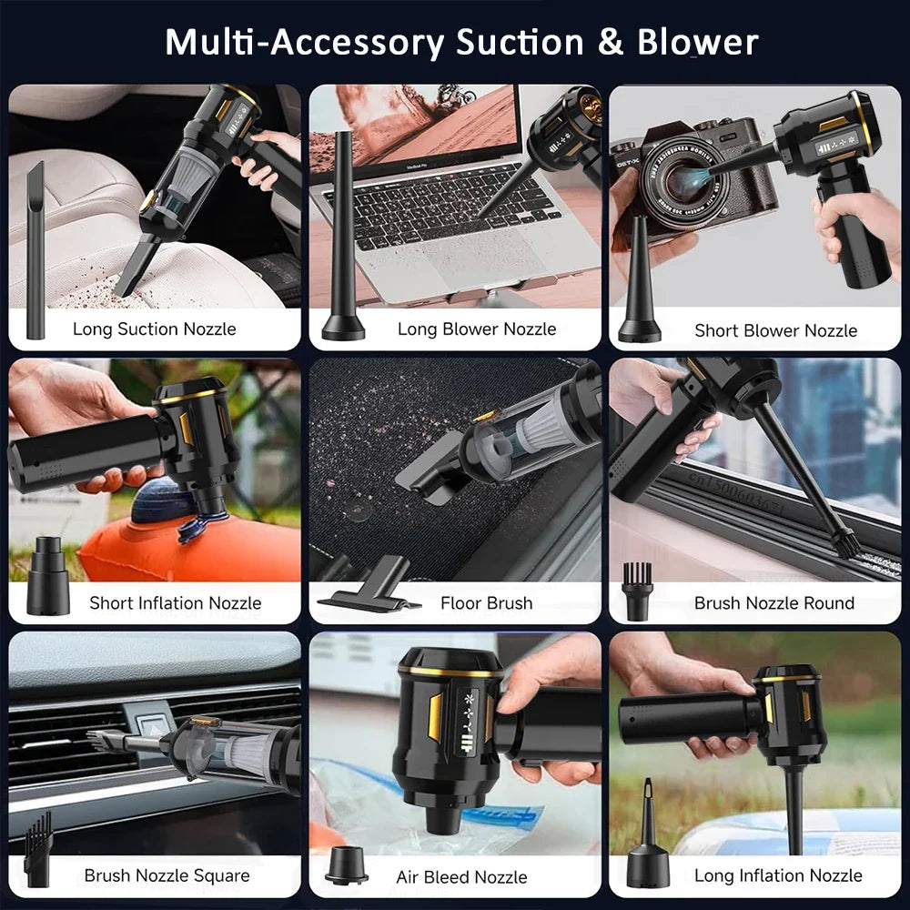 Raugee Cordless Handheld Car Vacuum – 16000Pa 6000mAh