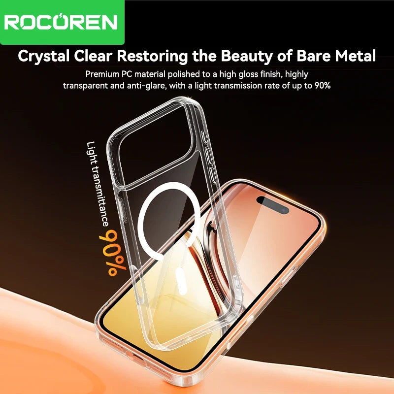 Rocoren Clear Magnetic iPhone 17 Pro/Air/Max Case | Wireless