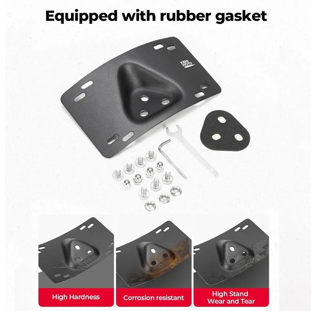 Motorcycle Curved Laydown License Plate Bracket | Softail Dyna