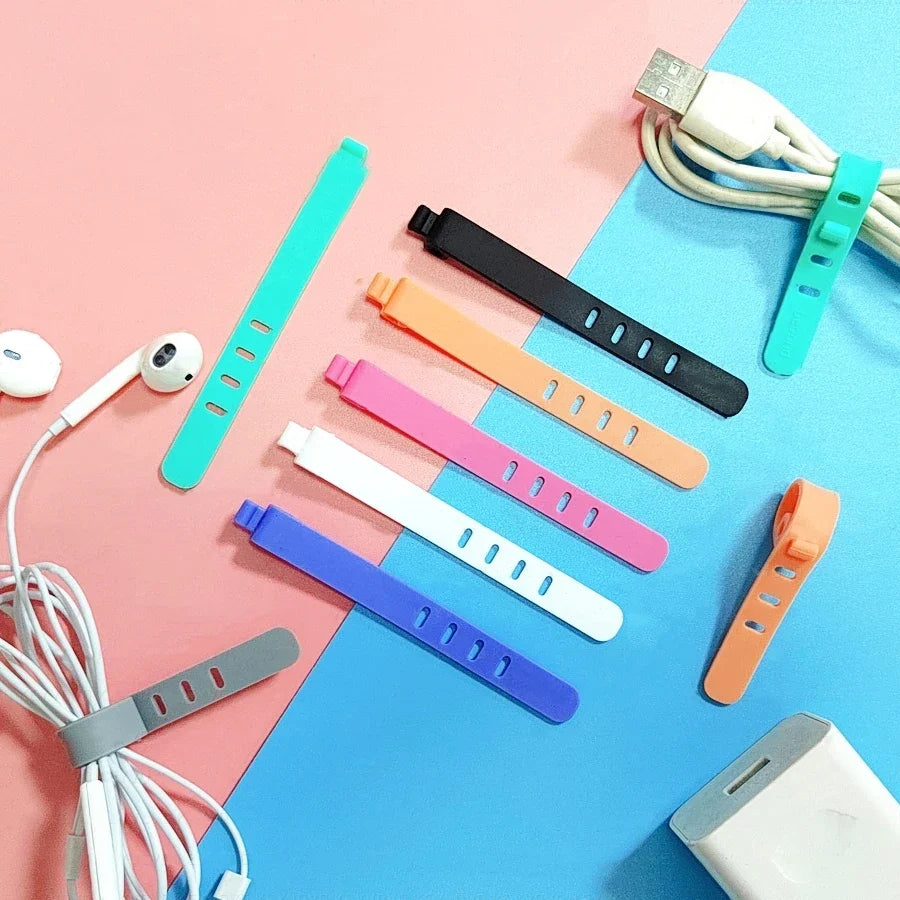 Reusable Silicone Cable Ties Cord Organizer – 4/12/20 Pack
