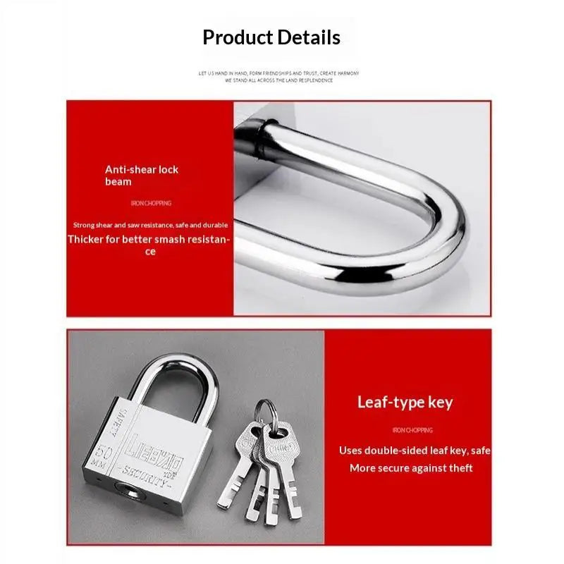 Stainless Steel Keyed Alike Padlock – Cut Resistant Shackle