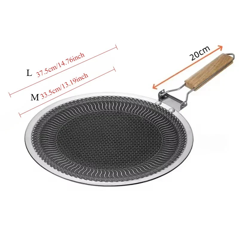 Honeycomb Non-Stick Stainless Steel Griddle Pan 34/38cm BBQ