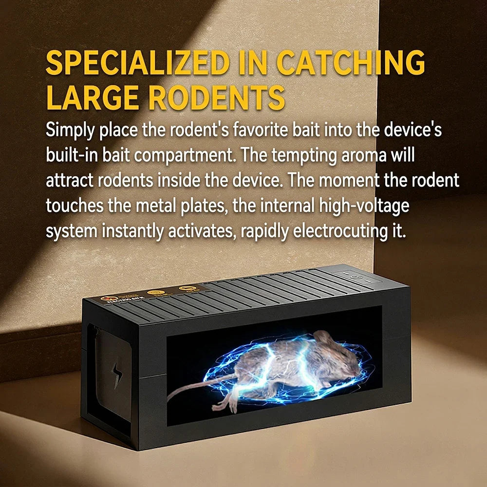 1800V Electronic Mouse Trap – Smart Touchless Auto Rodent Trap