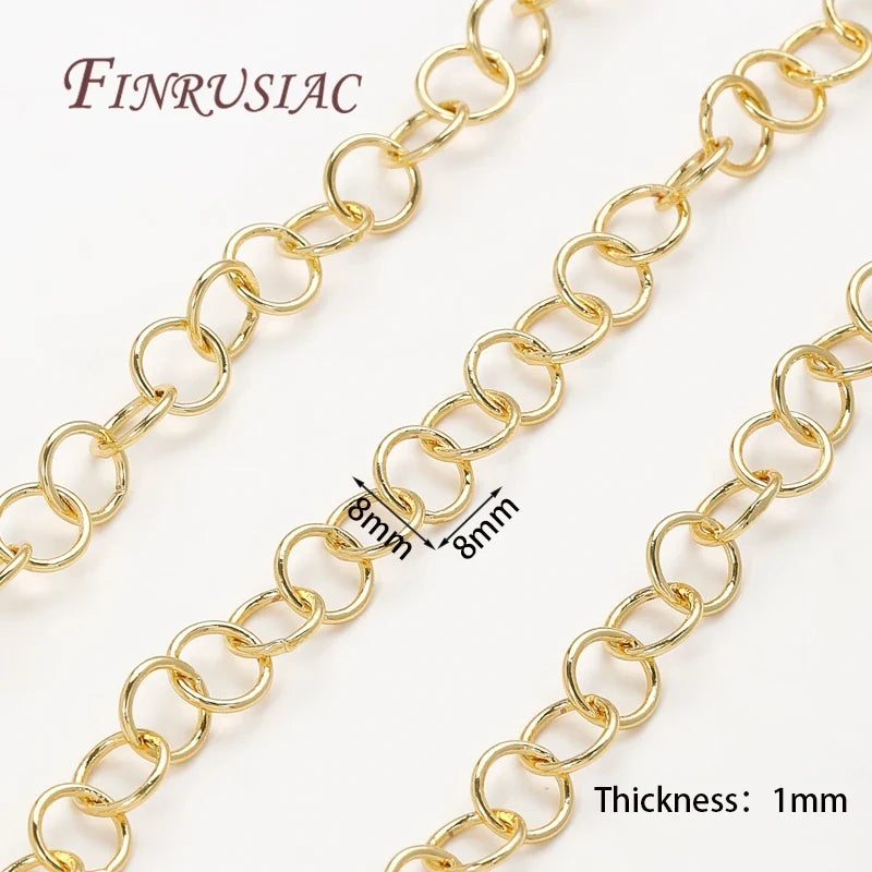 18K Gold Plated Brass Chain – DIY Necklace Jewelry Making