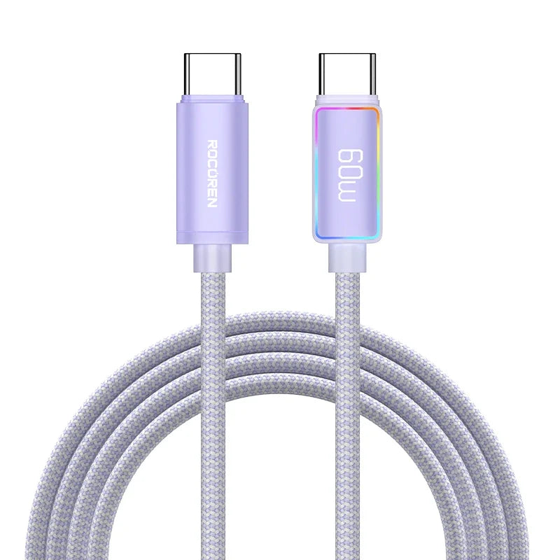 Rocoren 100W USB-C Cable 5A PD 3.1 Fast Charging – Samsung, Mac