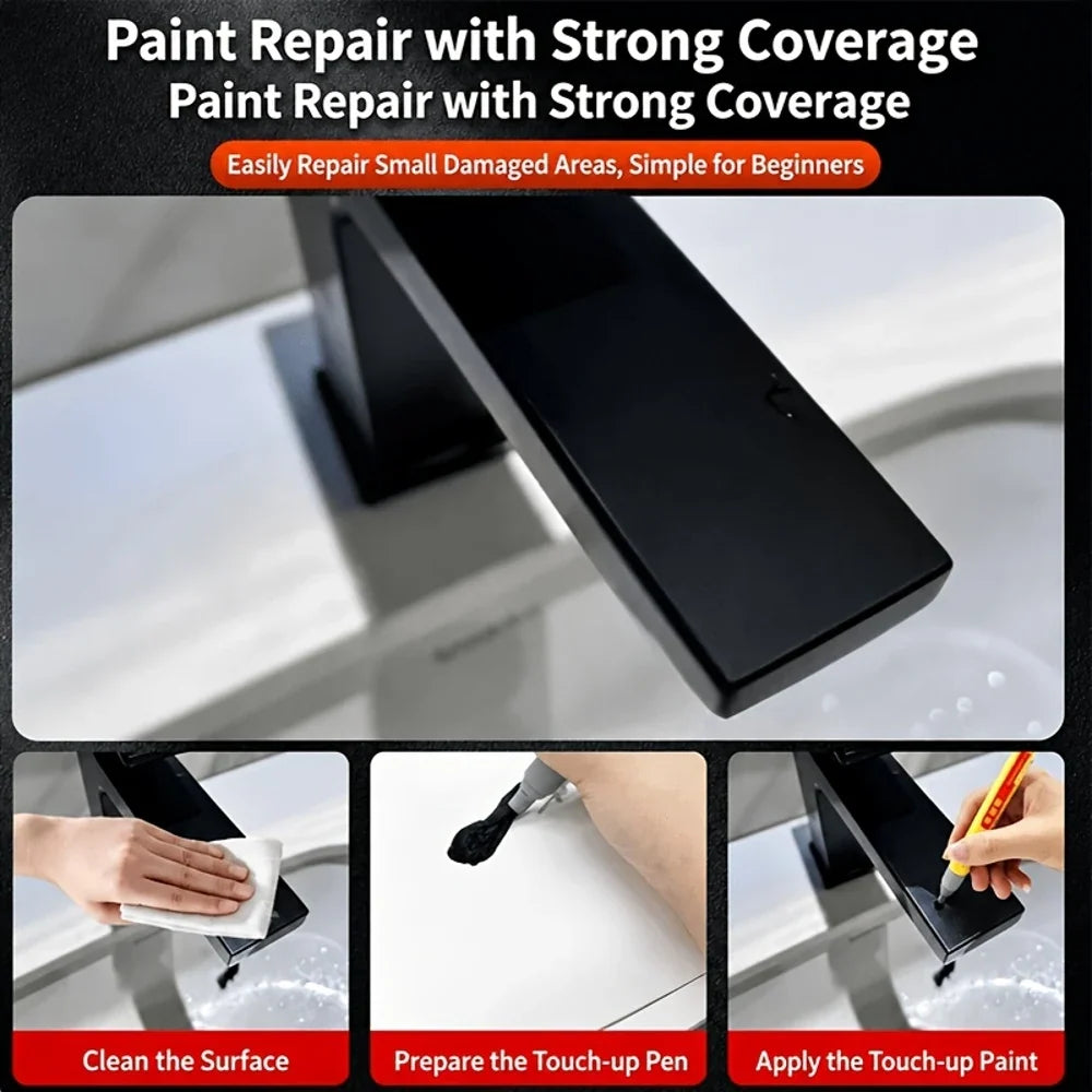 Black Metal Touch-Up Paint Pen – Waterproof Scratch Repair