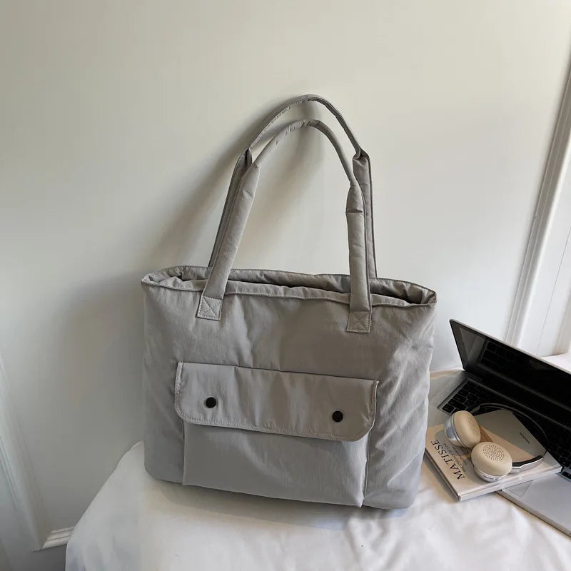 Women's Large Capacity Lightweight Cotton Tote Shoulder Bag