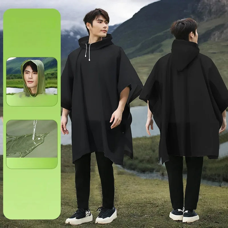 3-in-1 Waterproof Rain Poncho – Cape, Ground Mat & Tarp