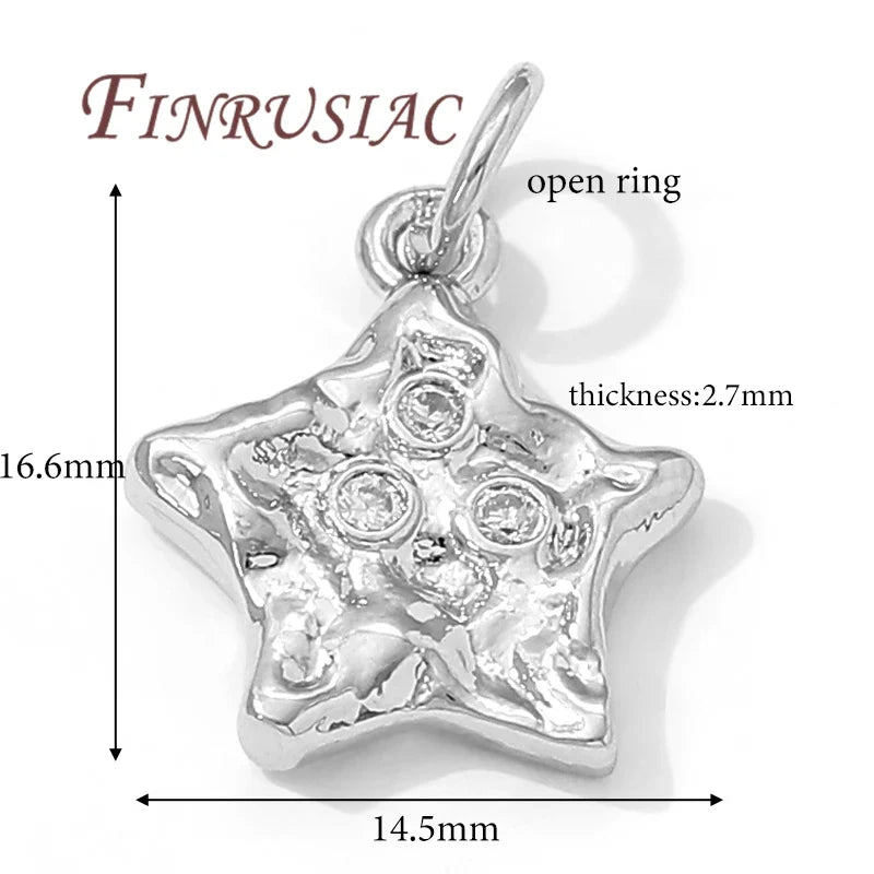 18K Gold Plated Star Charms – DIY Earring & Necklace Pendants