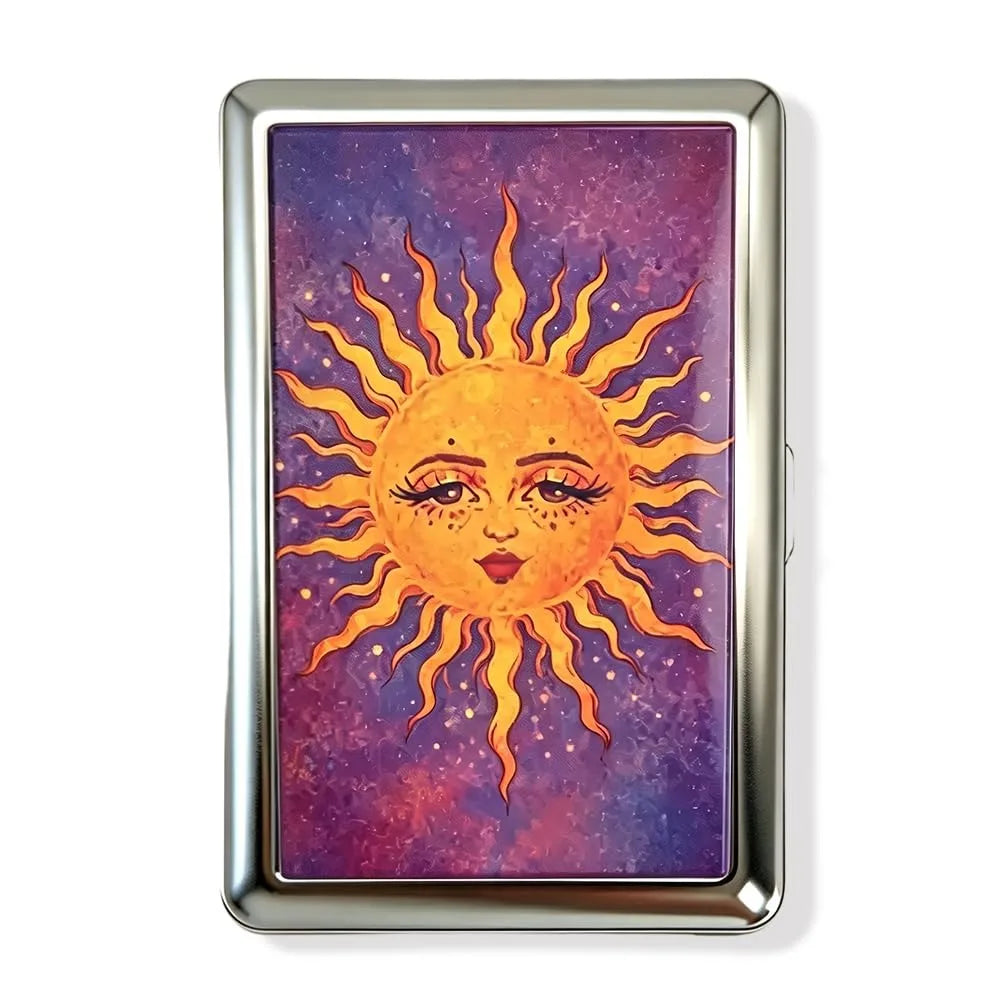 Vintage Metal Flip Card Case – Retro Compact Card Holder