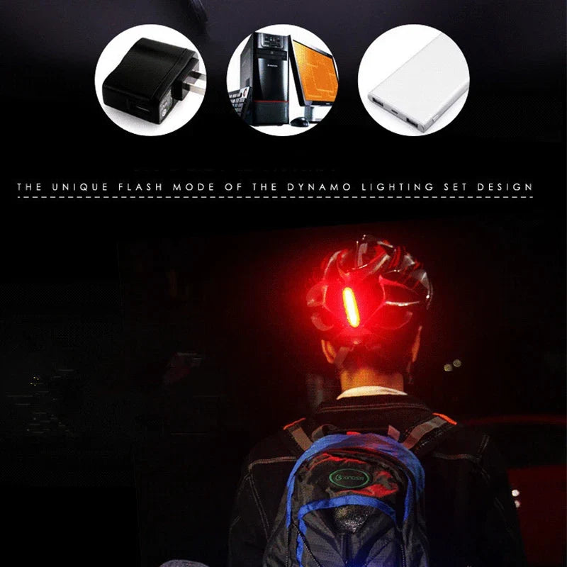 COB LED Bike Rear Tail Light – 6 Modes USB Rechargeable MTB