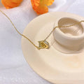 D Letter Pendant Necklace Women – Gold & Rose Gold Chain