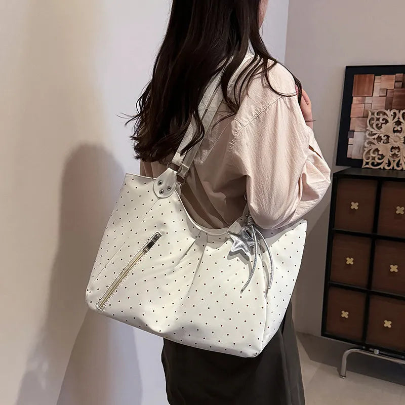 Nixie Polka Dot Tote Bag – Large Women's Shoulder Handbag