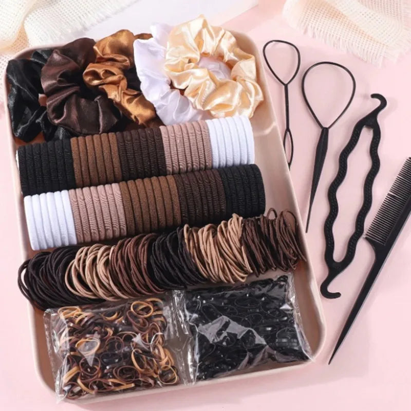 Nixie Simple Hair Tie Set – Women's Elastic Hair Bands