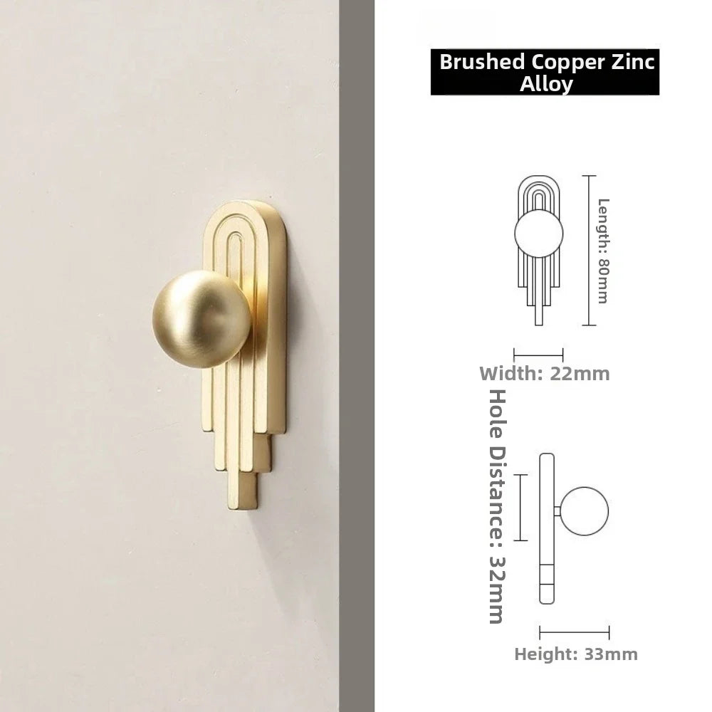 Gold Cabinet Drawer Handle | French Minimalist Zinc Alloy Pull