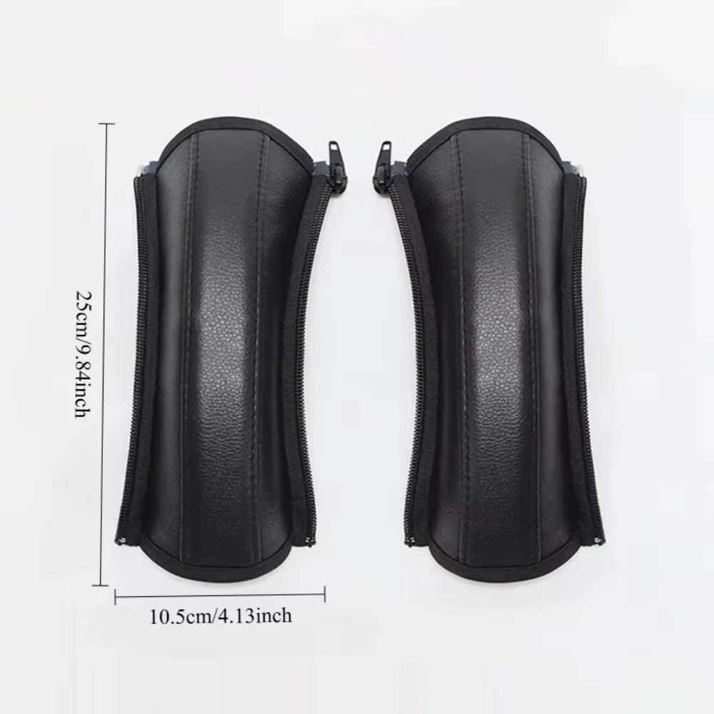 PU Leather Stroller Handle Cover – Universal Ergonomic Grip