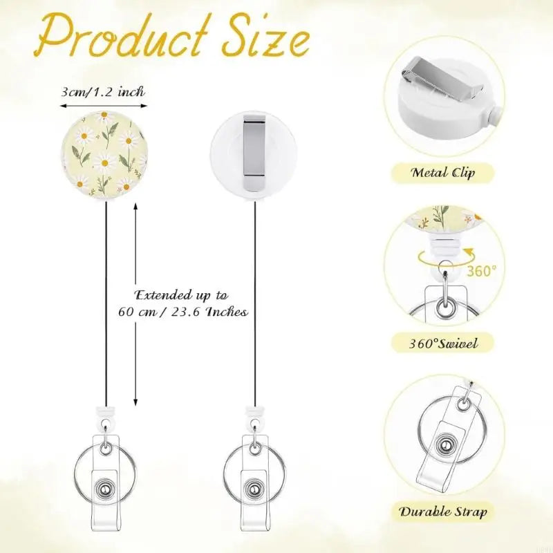 Metal Retractable Badge Card Holder with Belt Clip