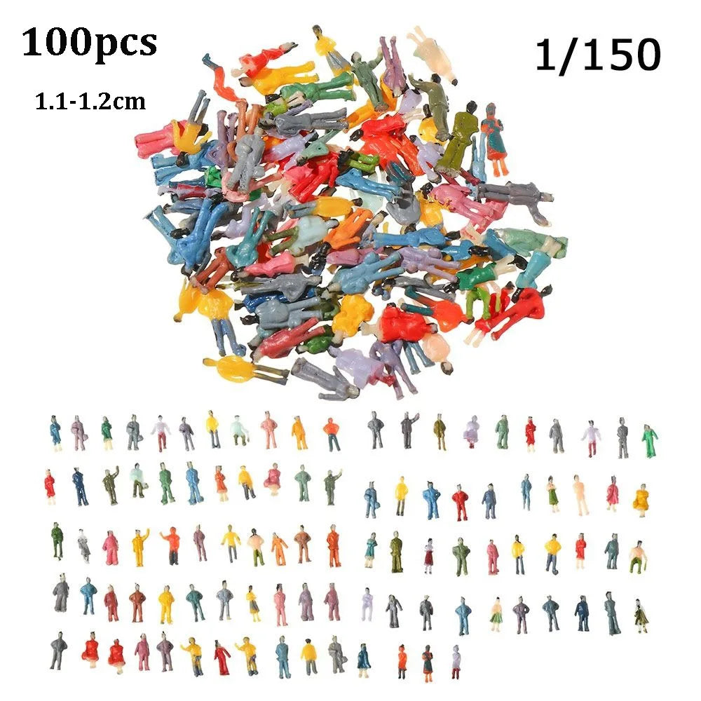 Scale Model People Figures 1:25–1:200 | 50/100pcs Pre-Painted